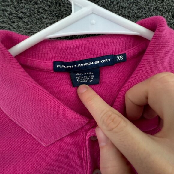 Ralph Lauren Sport Women XS Pink Dress Short Sleeve Cotton Knit Adult Pullover - Picture 7 of 9